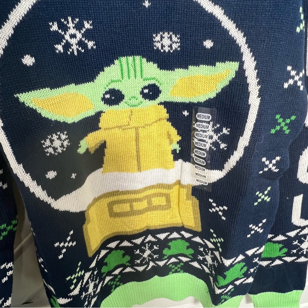 The Mandalorian The Child aka Baby Yoda Ugly Christmas Sweater - Picture 4 of 5